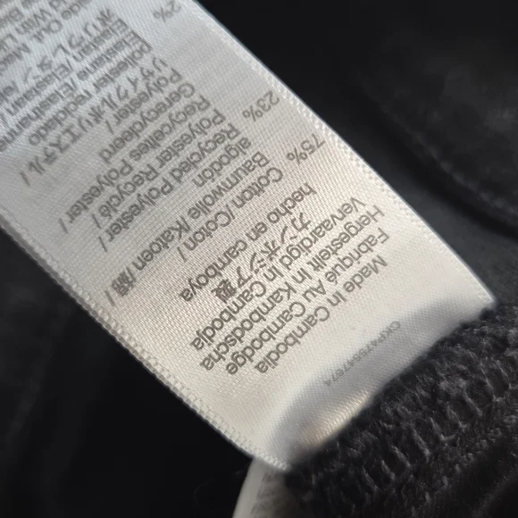 Madewell Womens 25 P Mid Rise Kick Out Jeans Black - Picture 6 of 8